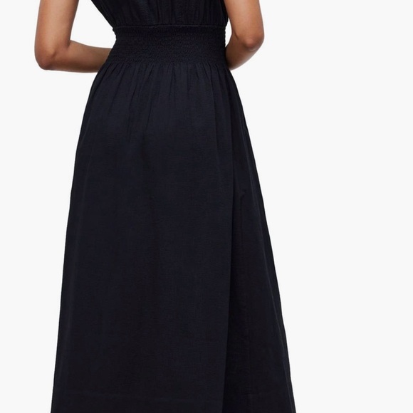 Madewell Stripe Smocked Waist Seersucker Midi Dress - Picture 3 of 10